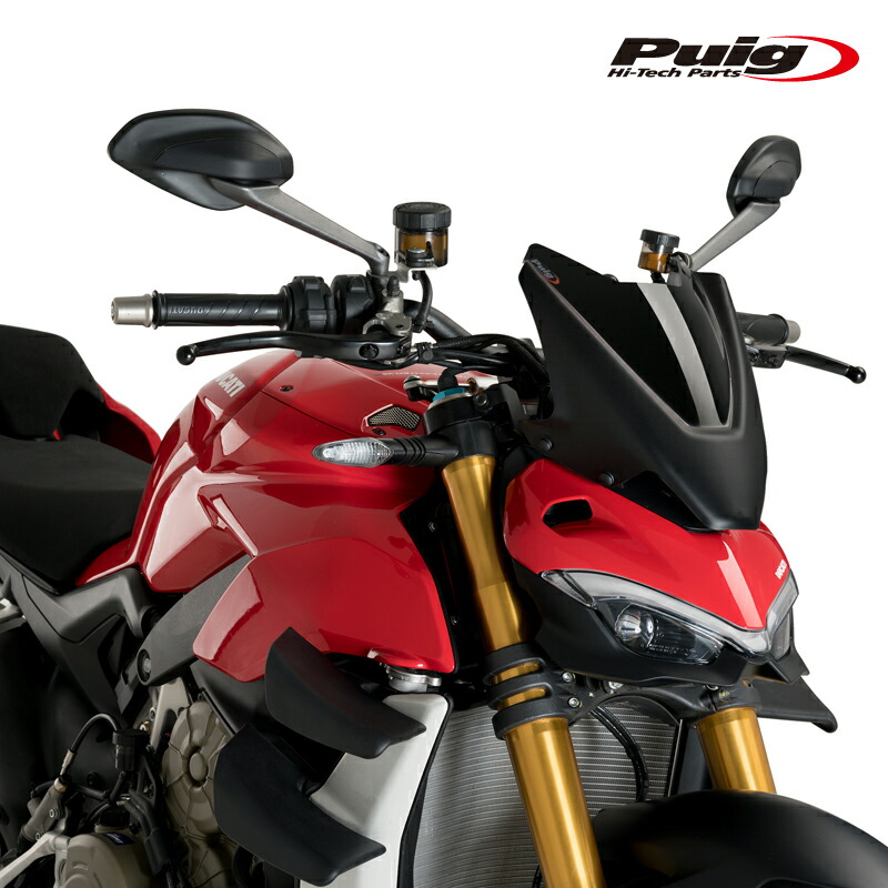 [期間限定35%OFF]Puig 20467N NEW GENERATION SPORT [BLACK] DUCATI STREETFIGHTER V4/V4S (20-24) STREETFIGHTER V2 (22-24) プーチ スクリーン カウル｜RAMBUTAN