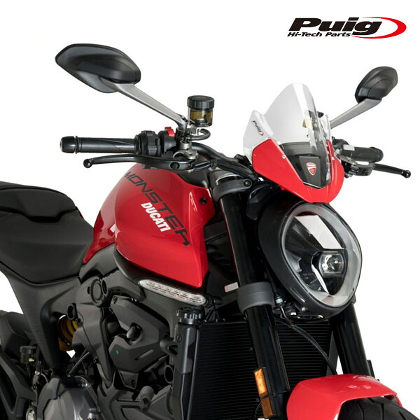 Puig 20688W RACING-Sport SCREEN [CLEAR] DUCATI MONSTER 937/PLUS (21-25) MONSTER 937 SP (23-25) プーチ スクリーン カウル｜RAMBUTAN