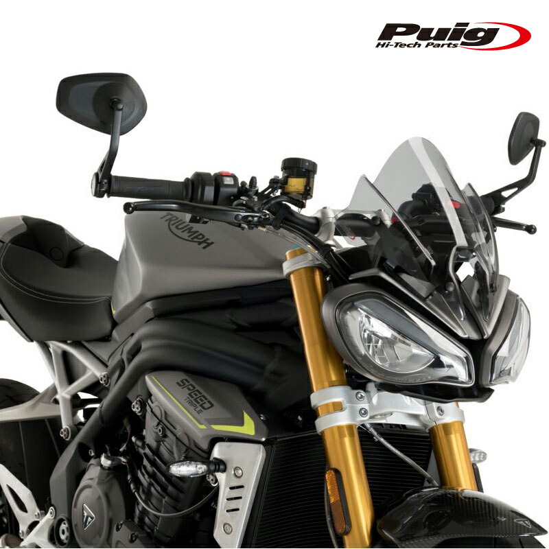 Puig 20795H NEW GENERATION WINDSHIELD SPORT [SMOKE] TRIUMPH SPEED TRIPLE RS (21-25) プーチ スクリーン カウル｜RAMBUTAN