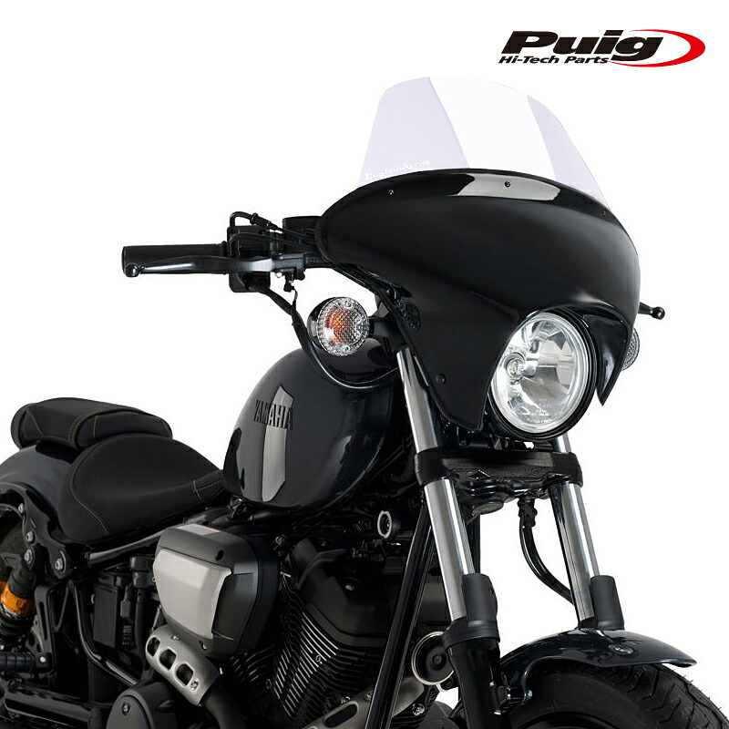 Puig 21078W BATWING SML WINDSHIELD TOURING [CLEAR] YAMAHA XV950 (14-19) XV950R (14-20)(22-23) プーチ ウインドシールド バットウイング SML｜RAMBUTAN