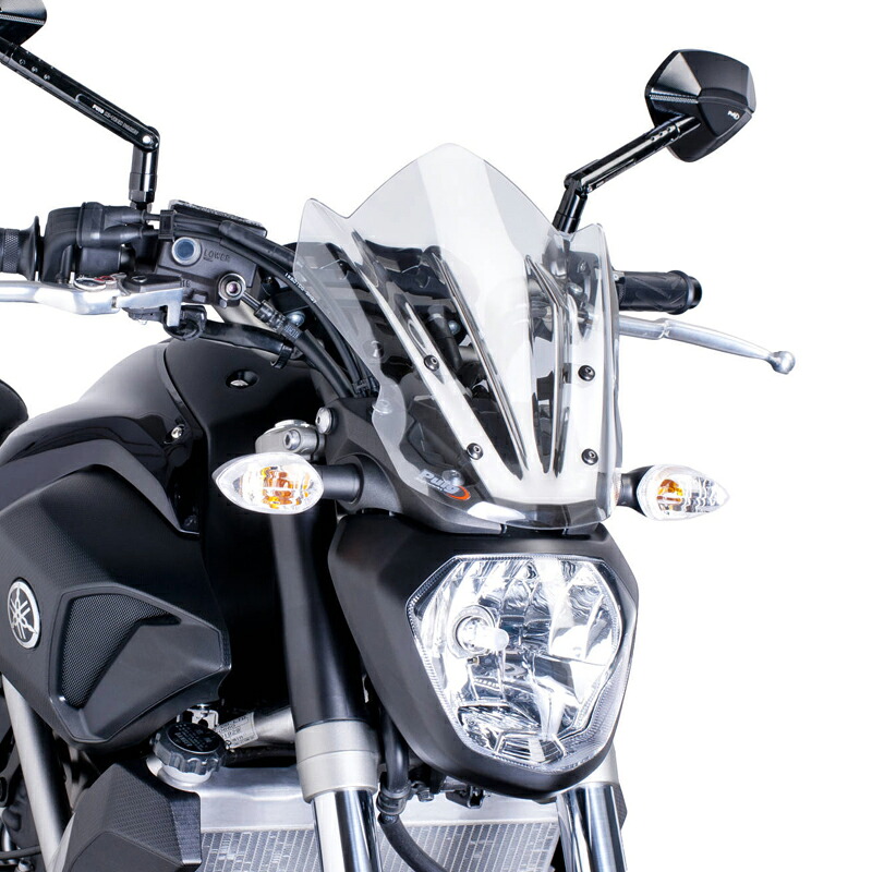 [期間限定35%OFF]Puig 7015W NEW GENERATION SPORT [CLEAR] YAMAHA MT-07 (14-17) MT-07 ABS (14-16) MT-07 MOTO CAGE (14-17) プーチ スクリーン カウル｜RAMBUTAN