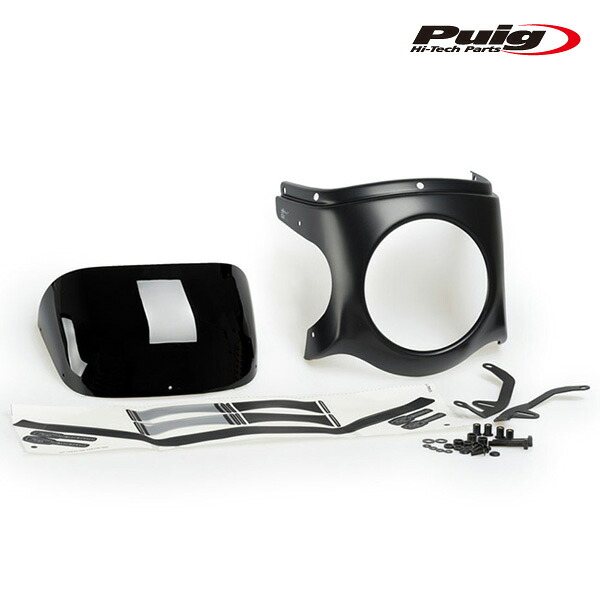 Puig 9554N RETRO SEMI FAIRING [BLACK] 汎用 プーチ スクリーン カウル｜RAMBUTAN