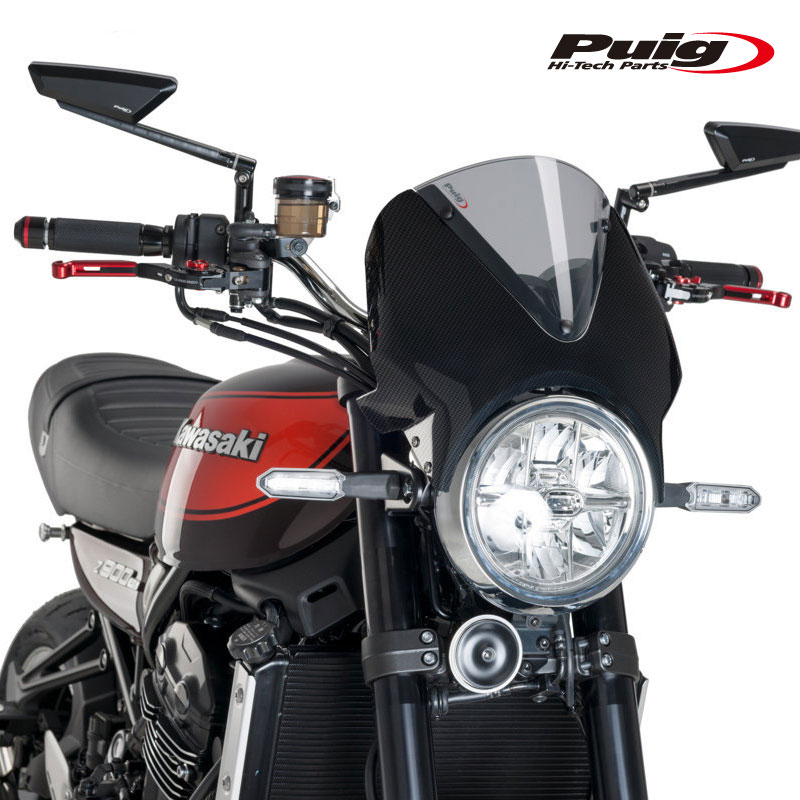 Puig 024CH WINDSHIELD VISION [SMOKE] Kawasaki Z900RS (18-26) Z900RS SE (22-26) プーチ スクリーン カウル｜RAMBUTAN