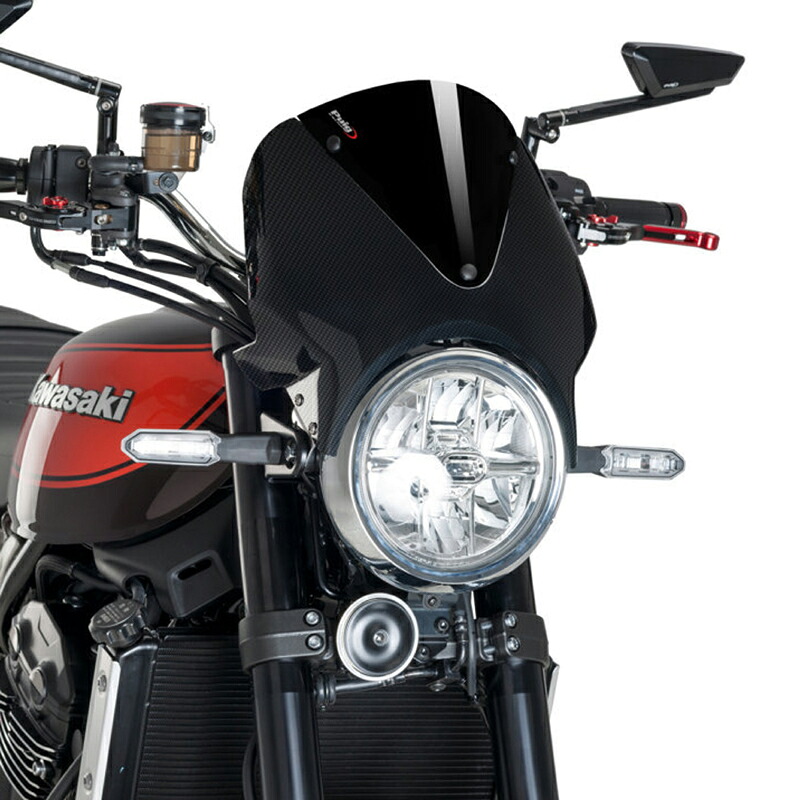 Puig 024CN WINDSHIELD VISION [BLACK] Kawasaki Z900RS (18-26) Z900RS SE (22-26) プーチ スクリーン カウル｜RAMBUTAN
