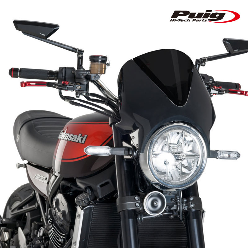 Puig 024NF WINDSHIELD VISION [DARK SMOKE] Kawaski Z900RS SE (22-25) Z900RS (18-25) プーチ スクリーン カウル
