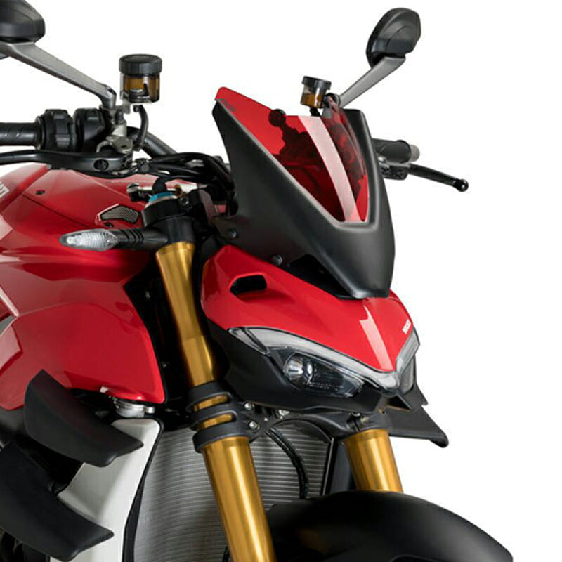 Puig 20467R NEW GENERATION SPORT [RED] DUCATI STREETFIGHTER V4/V4S (20-24) STREETFIGHTER V2 (22-24) プーチ スクリーン カウル｜RAMBUTAN