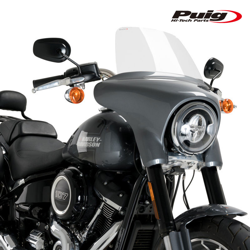 Puig 21236W HIGH ROAD SCREEN TOURING [CLEAR] Harley Davidson SOFTAIL SPORT GLIDE FLSB (18-23) プーチ スクリーン カウル｜RAMBUTAN