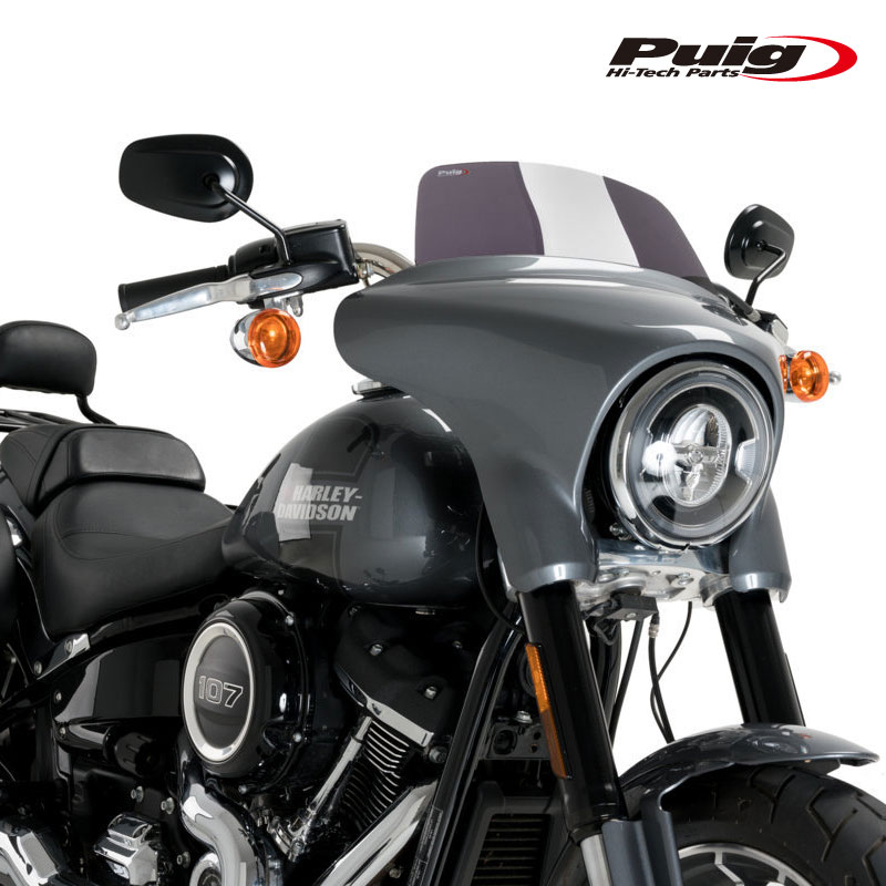 Puig 21340F HIGH ROAD SCREEN SPORT [DARK SMOKE] Harley Davidson SOFTAIL SPORT GLIDE FLSB (18-23) プーチ スクリーン カウル