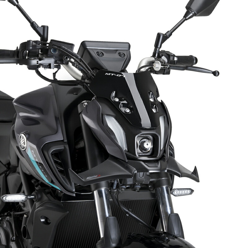 Puig 21129C NAKED FRONT SPOILER [CARBON LOOK] YAMAHA MT-07 (21-23) プーチ カウル サイドカバー