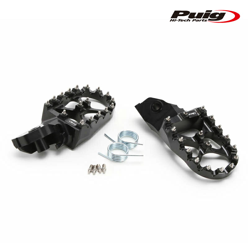 Puig 21195N FOOTPEGS OFF-ROAD [BLACK] BMW F750GS (18-24) F650GS (00-12) F700GS (12-17) プーチ フットペグ オフロード