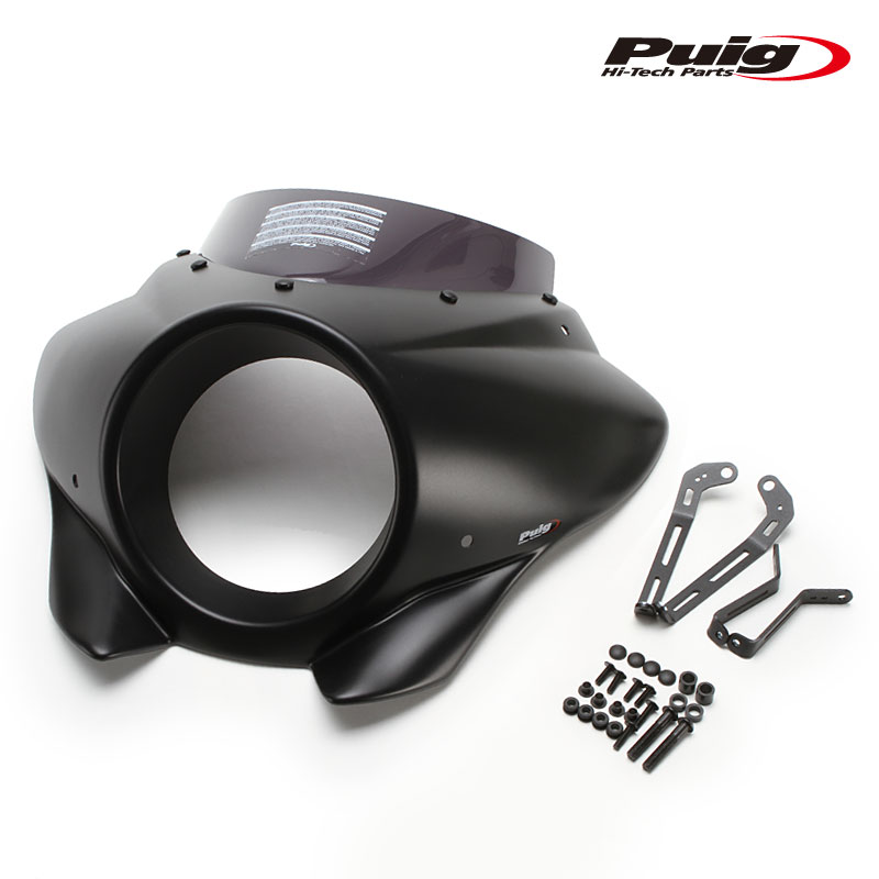 [期間限定35%OFF]Puig 21604F SEMIFARINGS MIRAGE SPORT Matt Black [DARK SMOKE] HONDA CMX 1100 REBEL (21-25) CMX 1100 REBEL DCT (21-25) プーチ セミフェアリング｜RAMBUTAN