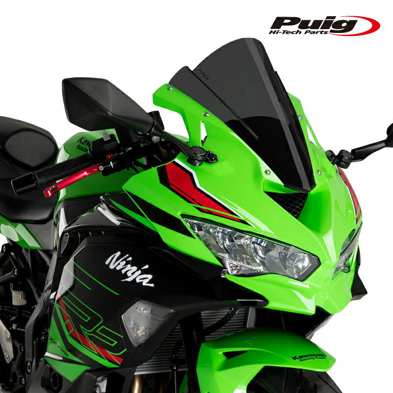 Puig 21767F Z-RACING SCREEN [DARK SMOKE] Kawasaki ZX-4R Ninja (24-25) ZX-4RR Ninja (24-25) プーチ スクリーン カウル