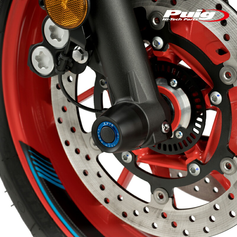 Puig 20028N FRONT FORK PROTECTOR [BLACK] YAMAHA XSR700 (16-25) XSR700 XTRIBUTE (19-20) MT-07 (14-24) プーチ フロントアクスルスライダー