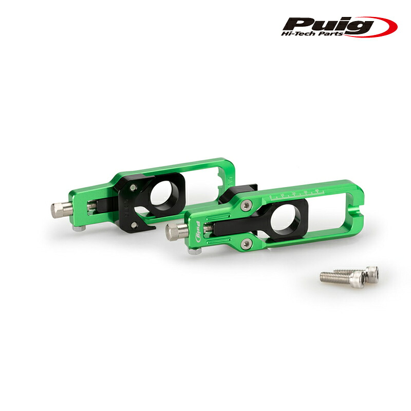Puig 20690V CHAIN TENSIONER [GREEN] KAWASAKI ZX-10R (11-15) プーチ チェーン テンショナー
