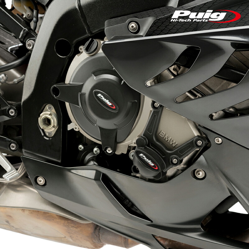 Puig 21501N ENGINE COVER TRACK FOR CHAMPIONSHIP [BLACK] BMW S1000R(14-16) S1000RR(09-16) プーチ エンジンケ－スカバ－ FIM承認タイプ