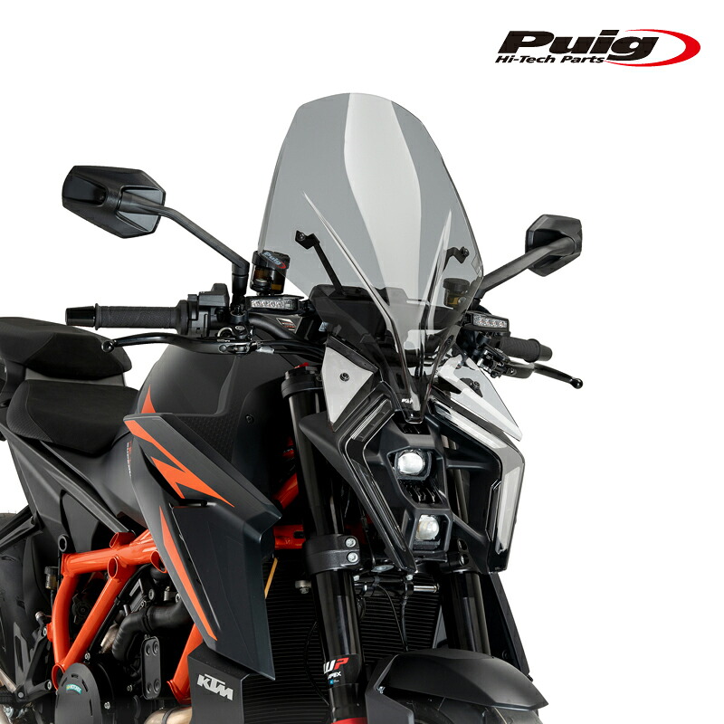 Puig 21907H NEW GENERATION WINDSHIELD TOURING [SMOKE] KTM 1390 SUPER DUKE R (24-25) 1390 SUPER DUKE R EVO (24-26) プーチ スクリーン カウル｜RAMBUTAN