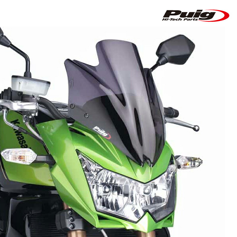 Puig 4523F WINDSHIELD NEW GENERATION SPORT [DARK SMOKE] KAWASAKI Z750 (07-12) Z750R(11-12) プーチ スクリーン カウル