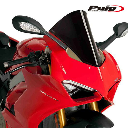 Puig 9690N RACING-SCREEN [BLACK] DUCATI PANIGALE V4(18-19) PANIGALE V4S(18-19) PANIGALE V2(20-24) プーチ スクリーン カウル