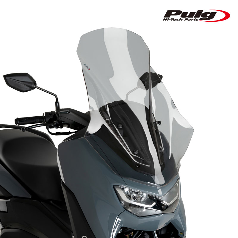 Puig 21802H WINDSHIELD V-TECH LINE TOURING [SMOKE] YAMAHA NMAX 125 (21-25) NMAX 125 TECH MAX 25 プーチ ツ－リングスクリーン