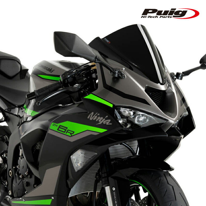 楽天市場】Puig 21832H R-RACER SCREEN [SMOKE] KAWASAKI NINJA ZX-6R