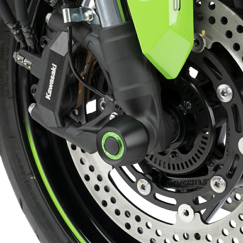 Puig 21838N FRONT FORK PROTECTOR [BLACK] KAWASAKI ZX-4R NINJA (24-25) ZX-4RR NINJA (24-25) プーチ フロントアクスルスライダー