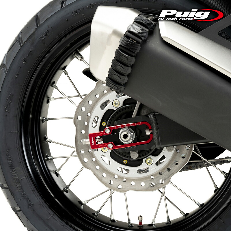 Puig 21619R CHAIN TENSIONER [RED] HONDA CRF1100L AFRICA TWIN(20-25) プーチ チェーン テンショナー｜RAMBUTAN