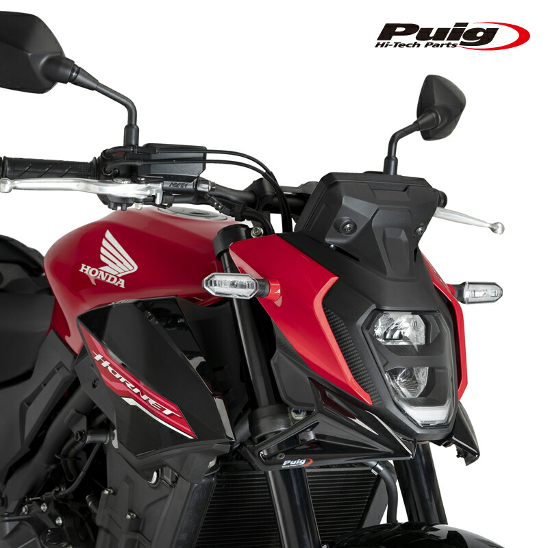 Puig 21936N DOWNFORCE NAKED FRONTAL SPOILERS [BLACK] HONDA CB500 HORNET (24-25) プーチ フロントダウンフォース ネイキッドスポイラー｜RAMBUTAN