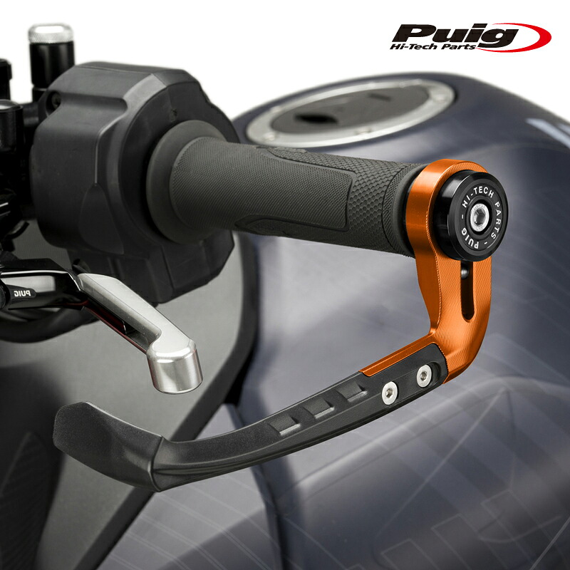 Puig 21994T CLUTCH LEVER PROTECTOR RAW [ORANGE] 汎用 プーチ クラッチレバープロテクター｜RAMBUTAN