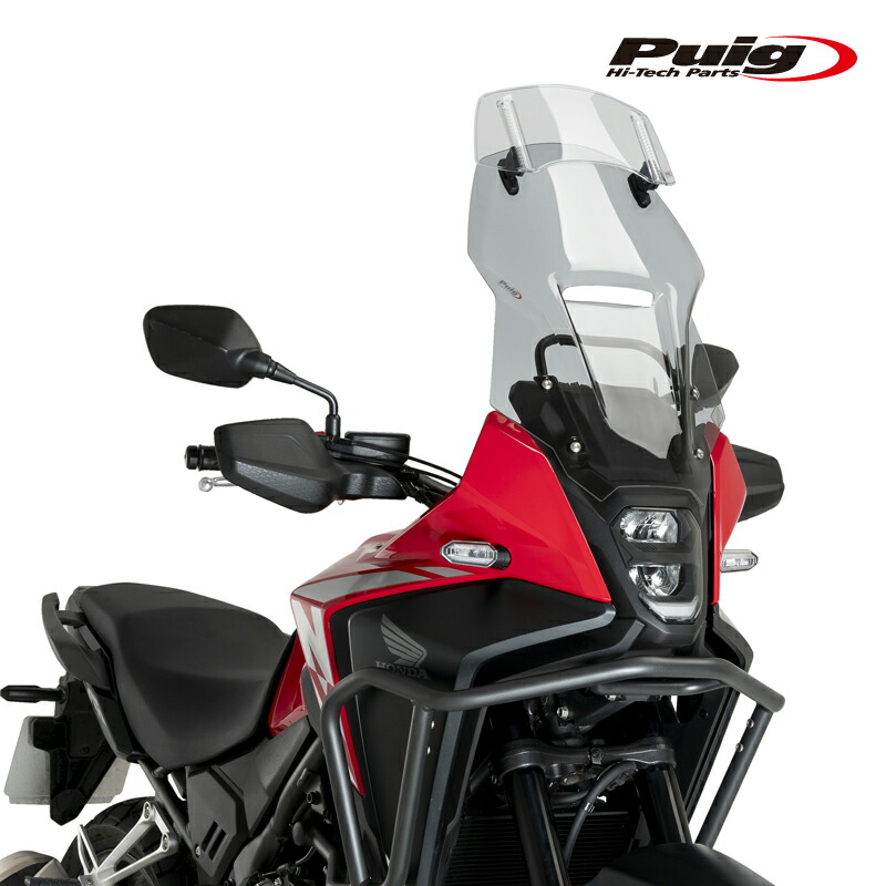 Puig 22022H TOURING WINDSHIELD WITH VISOR [SMOKE] HONDA NX500/400 (24-25) プーチ ツーリングスクリーン バイザー付き