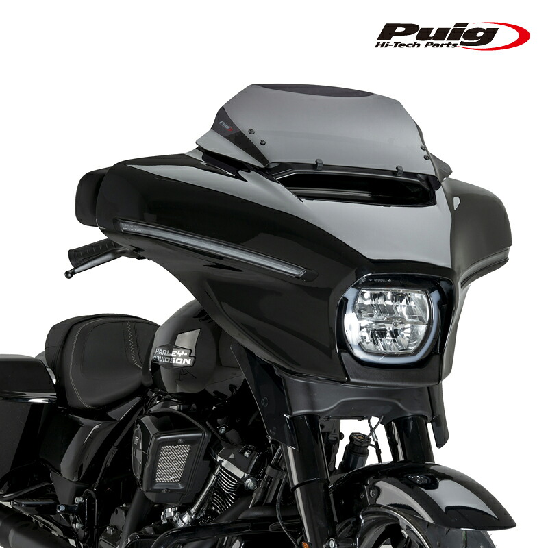 Puig 22109F HIGH-ROAD SPORT SCREEN [DARK SMOKE] HARLEY DAVIDSON CVO STREET GLIDE FLHXSE (23-26) プーチ スクリーン カウル｜RAMBUTAN