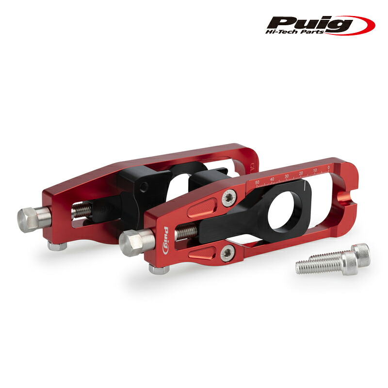 Puig 22232R CHAIN TENSIONER [RED] KAWASAKI ZX-6R NINJA (24-25) プーチ チェーン テンショナー｜RAMBUTAN