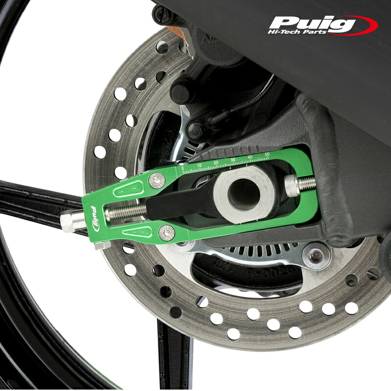 Puig 22232V CHAIN TENSIONER [GREEN] KAWASAKI ZX-6R NINJA (24-25) プーチ チェーン テンショナー