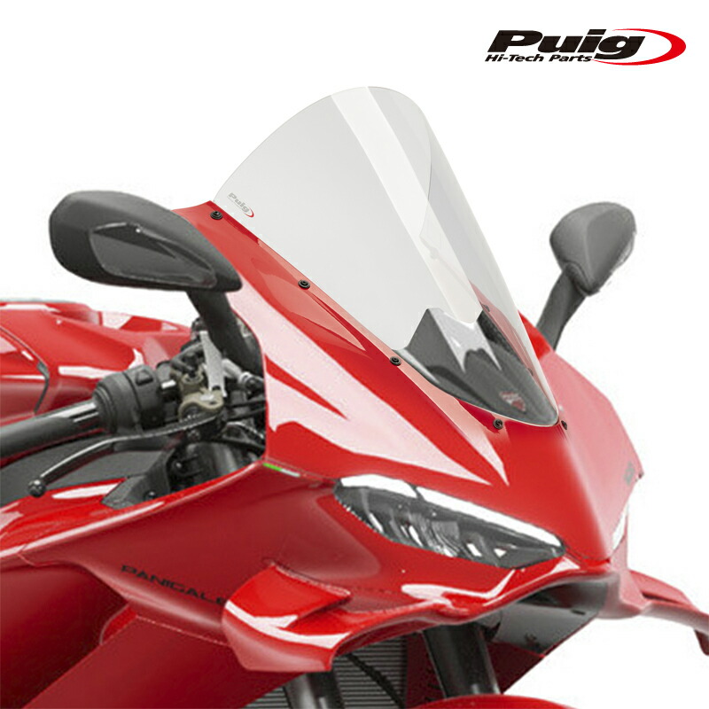 Puig 22333W R-RACER SCREEN [CLEAR] DUCATI PANIGALE V4 (25-) PANIGALE V4R(25-) PANIGALE V4S (25-) プーチ スクリーン カウル｜RAMBUTAN