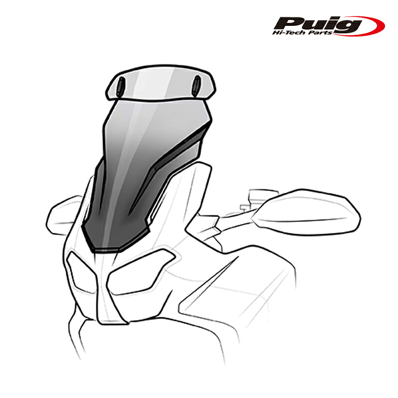 Puig 5907H TOURING WINDSHIELD WITH VISOR [SMOKE] YAMAHA FZ1 FAZER(06-15) プーチ ツーリングスクリーン バイザー付き