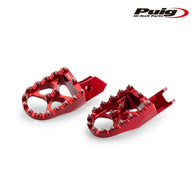Puig 21091R FOOTPEGS OFF-ROAD [RED] HONDA CRF1100L AFRICA TWIN (20-25) CRF1100L AFRICA TWIN ADVENTURE SPORTS (24-25) プーチ フットペグ