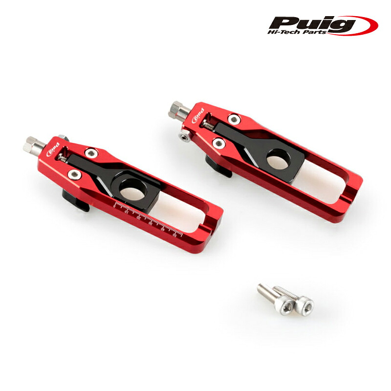 Puig 21190R CHAIN TENSIONER [RED] YAMAHA MT-09 (21-25) プーチ チェーン テンショナー｜RAMBUTAN