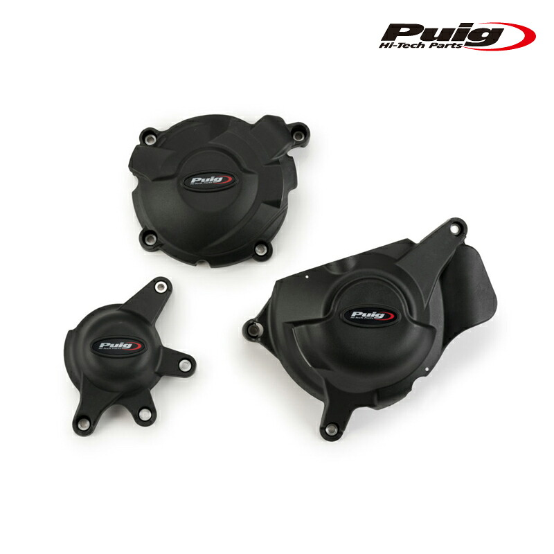 Puig 21510N ENGINE COVER TRACK FOR CHAMPIONSHIP [BLACK] HONDA CBR 1000 RR ABS FIREBLADE (09-11) プーチ エンジンケ－スカバ－ FIM承認タイプ