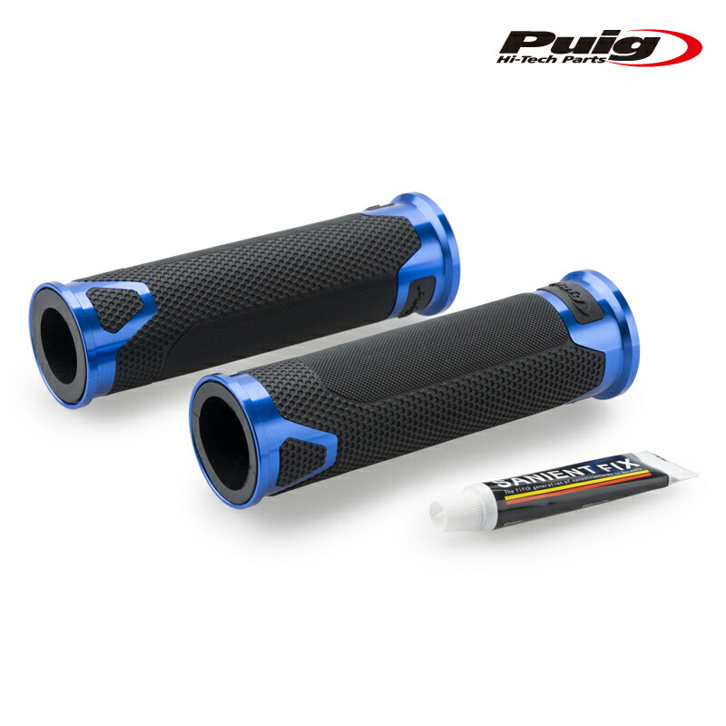 Puig 22271A REVVING GRIPS 119mm [BLUE] 汎用 プーチ レヴィング グリップ