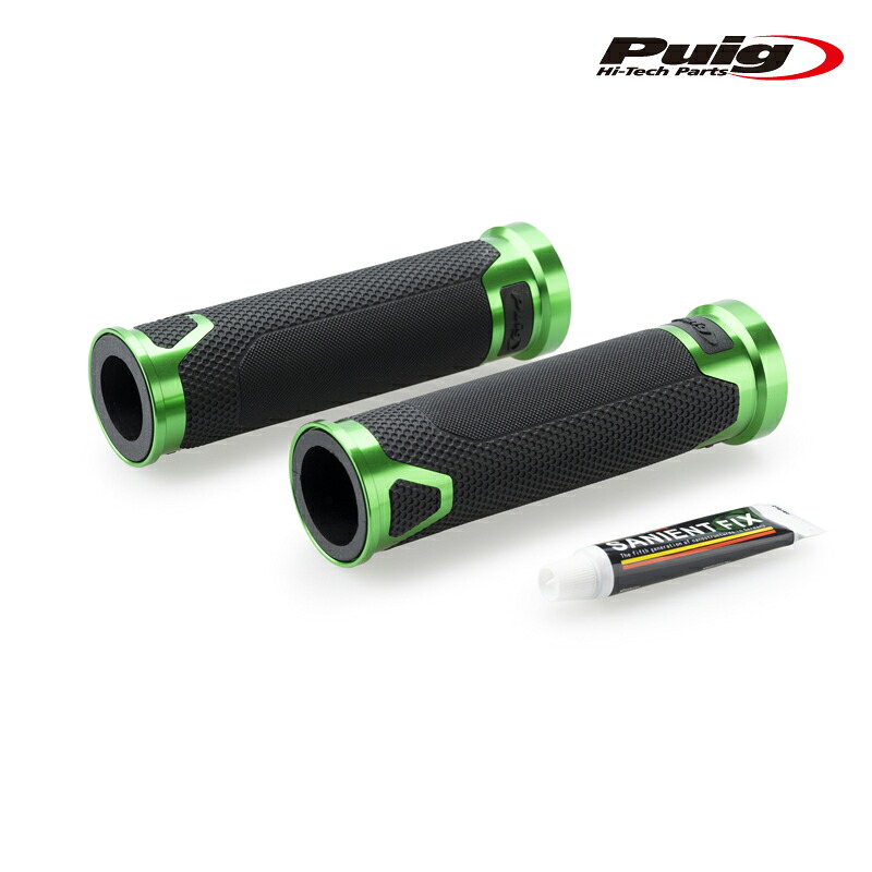 Puig 22272V REVVING GRIPS 123mm [GREEN] 汎用 プーチ レヴィング グリップ｜RAMBUTAN