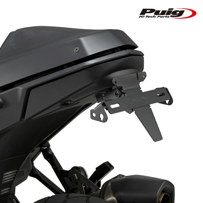 Puig 22350N PISTA #13 LICENSE PLATE HOLDER [BLACK] BMW R1300GS(23-) プーチ ライセンスサポート
