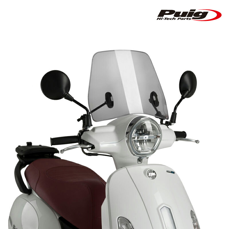 Puig 20844H WINDSHIELD TRAFIC [SMOKE] SYM FIDDLE 125 ie 4T AC (21-23) FIDDLE 125 ie 4T LC (21-26) プーチ スクリーン カウル｜RAMBUTAN