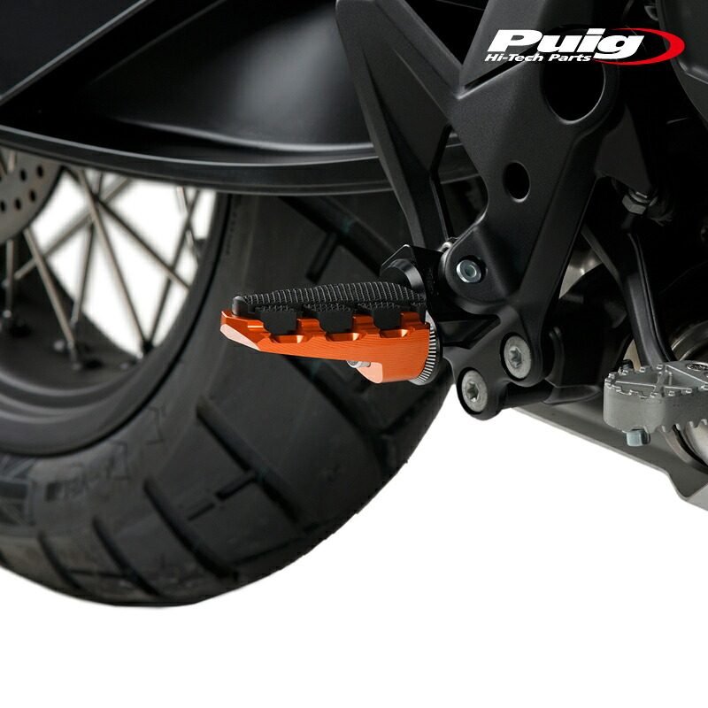 Puig 20853T TRAIL 2.0. FOOTPEGS [ORANGE] 汎用 プーチ フットペグ｜RAMBUTAN