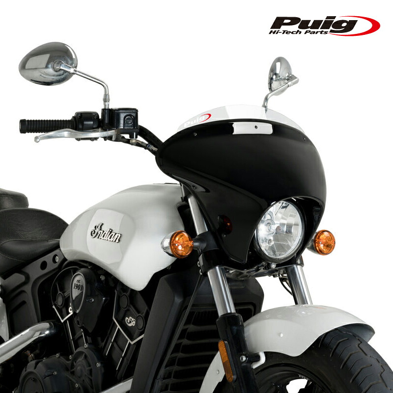 Puig 21071W BATWING SML WINDSHIELD SPORT [CLEAR] INDIAN SCOUT (17-25) プーチ ウインドシールド バットウイング｜RAMBUTAN