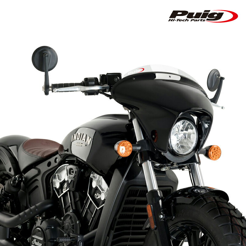 Puig 21073W BATWING SML WINDSHIELD SPORT [CLEAR] INDIAN SCOUT BOBBER (18-26) プーチ ウインドシールド バットウイング｜RAMBUTAN