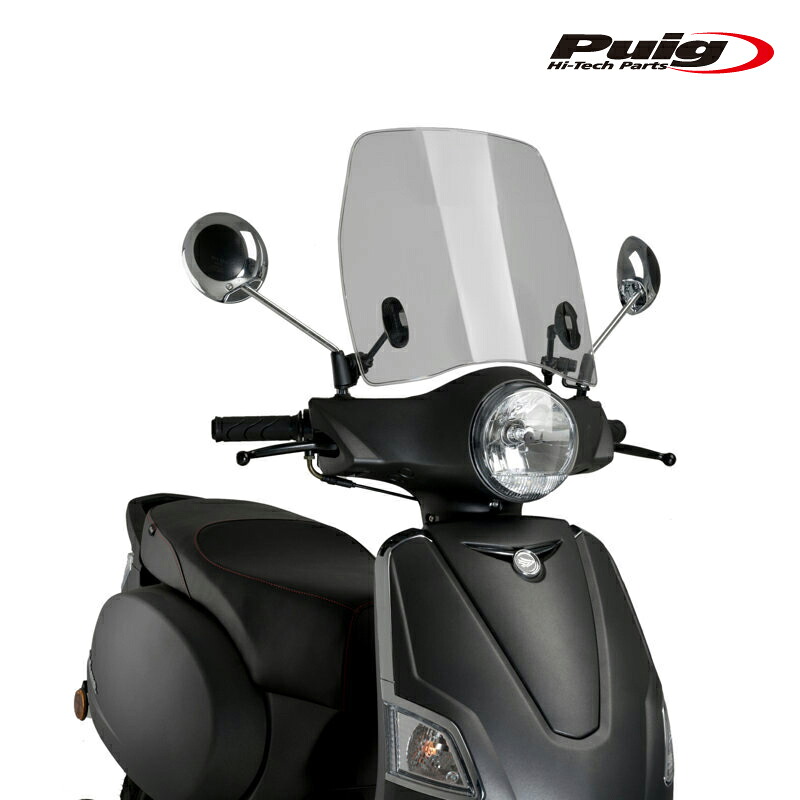 Puig 21211H WINDSHIELD TRAFIC [SMOKE] KEEWAY ZAHARA 125 4T AC E4(22-24) ZAHARA 125 4T AC E5(24) プーチ スクリーン カウル｜RAMBUTAN