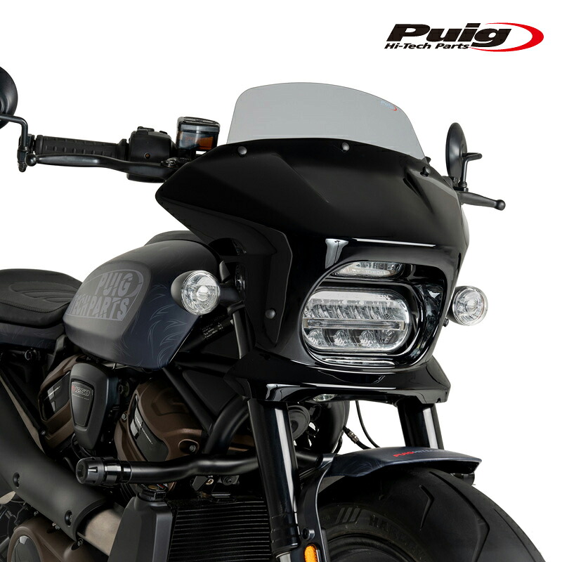 Puig 21581H SEMIFARINGS FURY TOURING GLOSSBLACK [SMOKE] HARLEY DAVIDSON SPORTSTER S RH1250S(21-26) プーチ フューリー ツーリング
