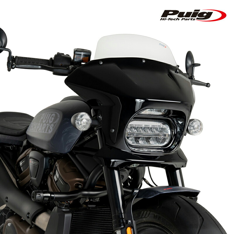 Puig 21581W SEMIFARINGS FURY TOURING GLOSSBLACK [CLEAR] HARLEY DAVIDSON SPORTSTER S RH1250S(21-26) プーチ フューリー ツーリング