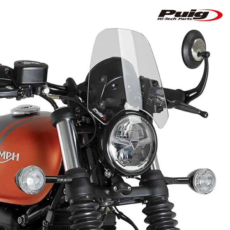 Puig 21925W NEW GENERATION SPORT [CLEAR] TRIUMPH BONNEVILLE BOBBER (21-26) BONNEVILLE BOBBER BLACK (18-20) プーチ スクリーン カウル｜RAMBUTAN
