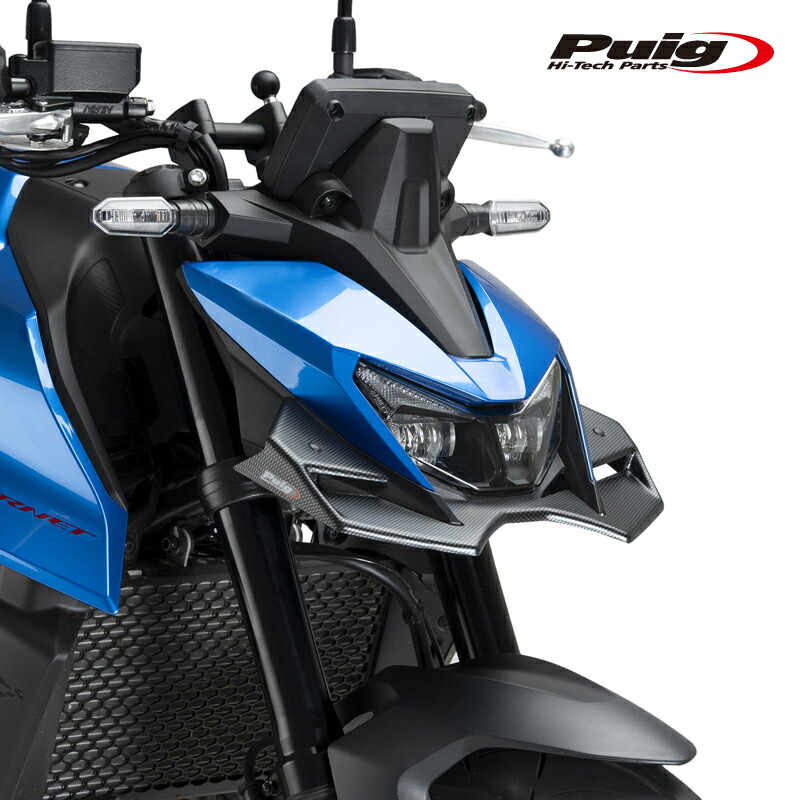 Puig 22427C DOWNFORCE NAKED FRONTAL SPOILERS [CARBON LOOK] HONDA CB750 HORNET(25) プーチ フロントダウンフォース ネイキッドスポイラー｜RAMBUTAN