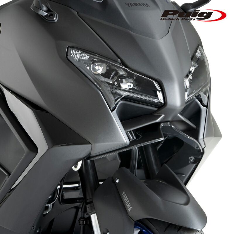 Puig 22605C DOWNFORCE NAKED FRONTAL SPOILERS [CARBON LOOK] YAMAHA T-MAX 56 (25-) プーチ フロントダウンフォース ネイキッドスポイラー